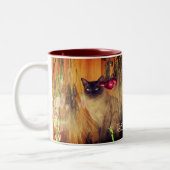 Siamese Katze Personalisiert Zweifarbige Tasse (Links)