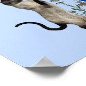 Siamese Katze Schmetterling Monogramm Anfangsbuchs Poster (Ecke)
