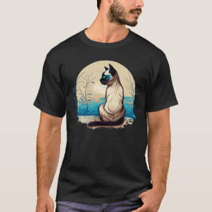Siamese Katze Seal Point Siamese Yoga-Übungen T-Shirt