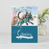 Siamese-Katze-Taucher Dankeskarte (Stehend Vorderseite)