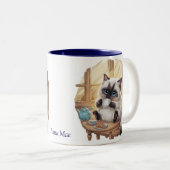 Siamese-Katze & Teetasse Tasse (VorderseiteRechts)