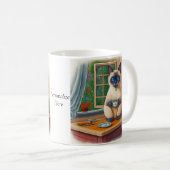 Siamese-Katze-Teetime-Tasse Kaffeetasse (VorderseiteRechts)