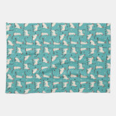 Siamese Katze und Paws Aquamarin Blue Kitetücher Geschirrtuch (Horizontal)