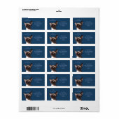 Siamese Katze Wasserfarbe Zeichnend Adressaufkleber (Vorne)