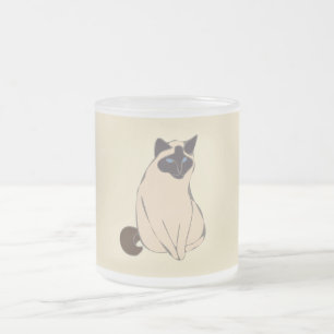 Siamese-Katzen-Frostglas-Tasse Mattglastasse
