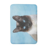 Siamese Katzenmalerei - Niedliche Original Katzenk Badematte (Vorderseite Vertikal)