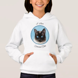 Siamese Katzenmalerei - Niedliche Original Katzenk Hoodie