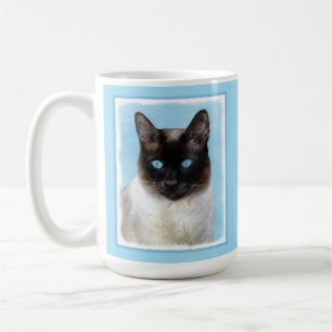 Siamese Katzenmalerei - Niedliche Original Katzenk Kaffeetasse