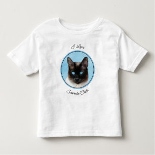 Siamese Katzenmalerei - Niedliche Original Katzenk Kleinkind T-shirt