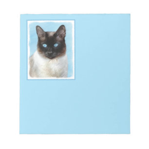 Siamese Katzenmalerei - Niedliche Original Katzenk Notizblock