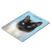 Siamese Katzenmalerei - Niedliche Original Katzenk Notizblock (Linke Seite)