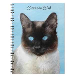 Siamese Katzenmalerei - Niedliche Original Katzenk Notizblock