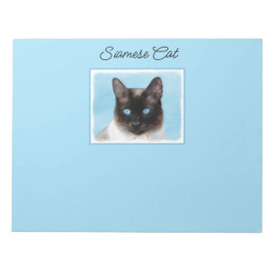 Siamese Katzenmalerei - Niedliche Original Katzenk Notizblock