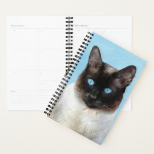 Siamese Katzenmalerei - Niedliche Original Katzenk Planer