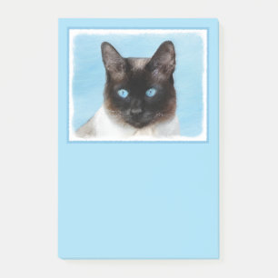 Siamese Katzenmalerei - Niedliche Original Katzenk Post-it Klebezettel