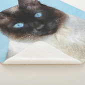 Siamese Katzenmalerei - Niedliche Original Katzenk Sherpadecke (3/4)