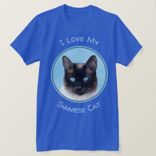 Siamese Katzenmalerei - Niedliche Original Katzenk T-Shirt