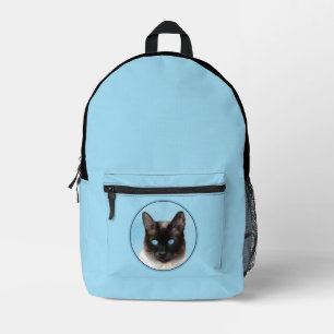 Siamese Katzenmalerei Original Tierart Bedruckter Rucksack
