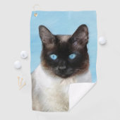Siamese Katzenmalerei Original Tierart Golfhandtuch (Insitu)