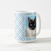 Siamese Katzenmalerei Original Tierart Kaffeetasse (VorderseiteRechts)