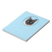 Siamese Katzenmalerei Original Tierart Notizblock (Rotiert)