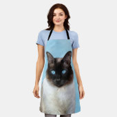 Siamese Katzenmalerei Original Tierart Schürze (Getragen)