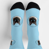 Siamese Katzenmalerei Original Tierart Socken (Oben)