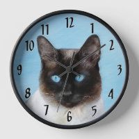 Siamese Katzenmalerei Original Tierart