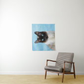 Siamese Katzenmalerei Original Tierart Wandteppich (Beispiel)