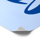 Siamese Katzenschmetterlingsmonogramm Initial B Poster (Ecke)