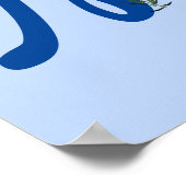 Siamese Katzenschmetterlingsmonogramm Poster (Ecke)