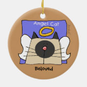 Siamese Keepake Cat Angel personalize Keramik Ornament (Hinten)