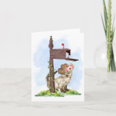 Siamese Kitten and Mailbox Blank Note Card (Vorderseite)