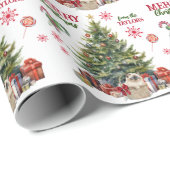 Siamese Kitten Basket Unter dem Weihnachtsbaum Geschenkpapier (Rolleneckpunkt)