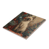 Siamese Kitten Christmas Vintag Cat Fliese (Seite)
