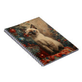 Siamese Kitten Christmas Vintag Cat Notizblock (Rechte Seite)