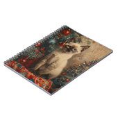 Siamese Kitten Christmas Vintag Cat Notizblock (Linke Seite)