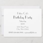 Siamese Kitten Geburtstagsparty Einladung (Rückseite)