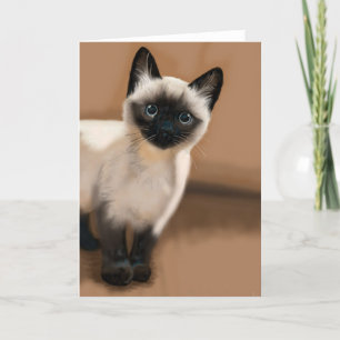 Siamese Kitten Jeder Anlass Grußkarte Karte