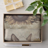 Siamese Kitten Sunflower Cat Seidenpapier (Geschenk)