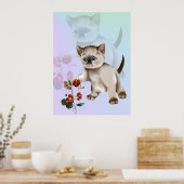 Siamese Kitten VS Ladybug Poster (Küche)