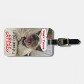 Siamese Kitten Warns Bag im Besitz von Crazy Cat L Gepäckanhänger (Vorderseite horizontal)