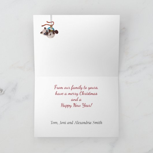 Siamese Kitten Weihnachtskarte Feiertagskarte (Innenseite)