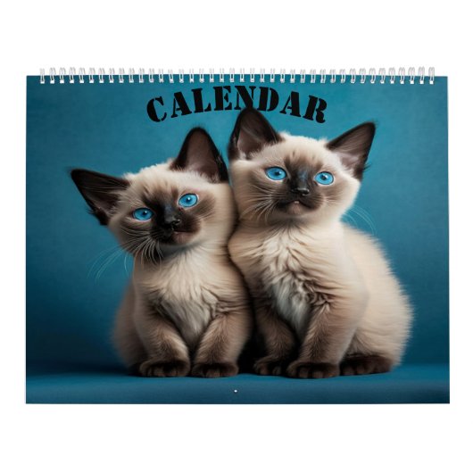 Siamese Kittens Calendar Kalender (Titelbild)