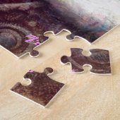 Siamese Kitty Cat Crocus Floral Lila Aquamarin Puzzle (Seite)