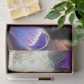 Siamese Kitty Cat Crocus Floral Lila Decoupage Seidenpapier (Geschenk)