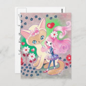 Siamese Kitty Liebe Fun Postkarte (Vorne/Hinten)