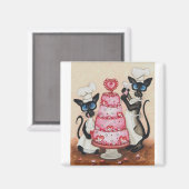 Siamese Konditorkuchen Koch Magnet (Vorderseite/Rückseite)