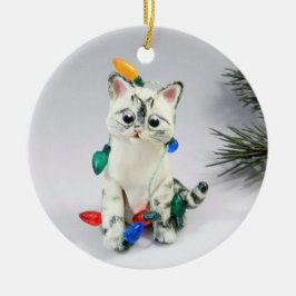 Siamese Lynx Point Cat Ornament