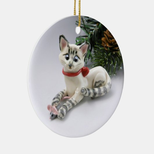 Siamese Lynx Point Cat Ornament (Rechts)